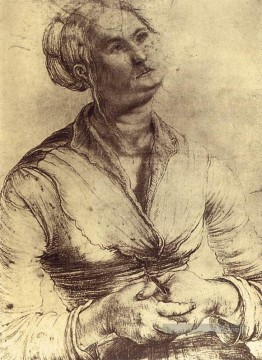 renaissance Tableau Peinture - Femme en levant la Renaissance Matthias Grunewald